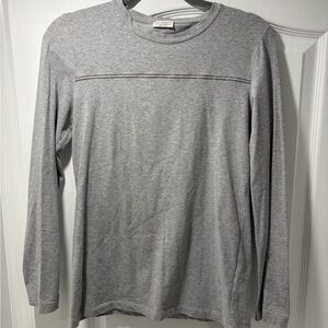 Brunello Cucinelli Light Gray Long Sleeve Tee